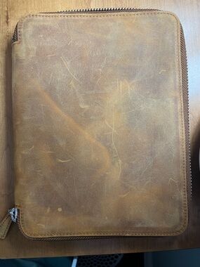 Galen Leather Zip folio A5